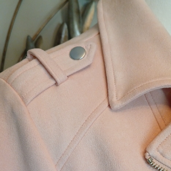 Pink Microsuede Moto Jacket - Picture 8 of 14